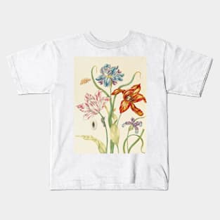 Two Tulips and Two Irises by Johanna Helena Herolt Kids T-Shirt